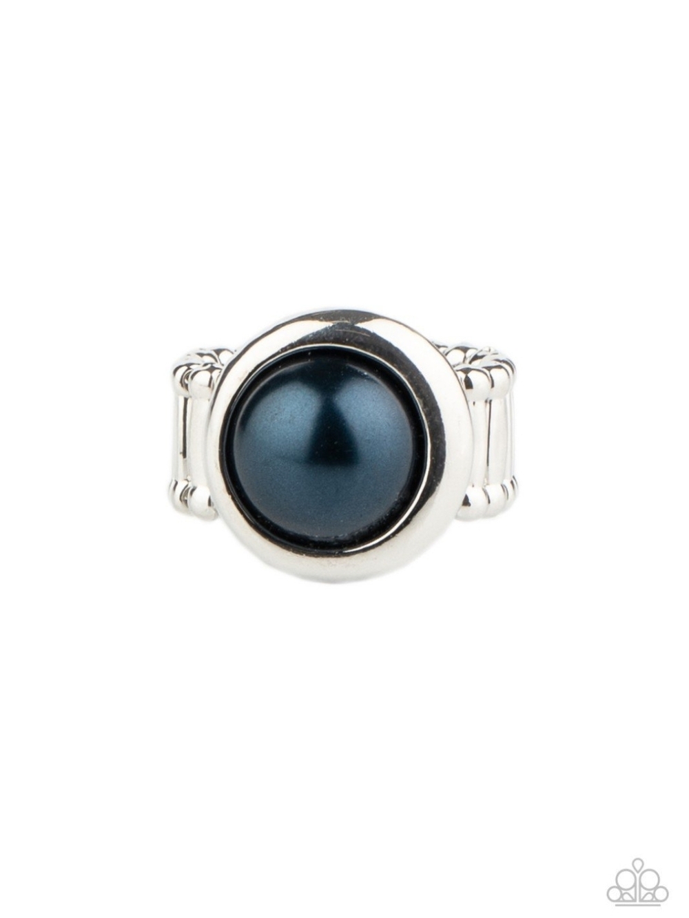 Prim and PROSPER Paparazzi Silver-Tone Ring with Dark Blue Pearl Accent